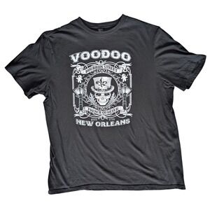 2XL Voodoo New Orleans French Quarter Black Short Sleeve Graphic Shirt District